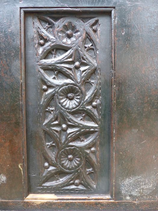 siège de célébrant, détail