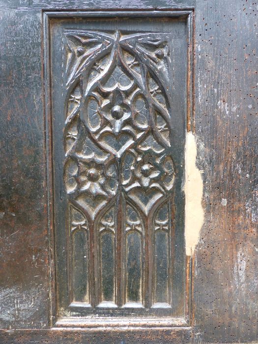 siège de célébrant, détail
