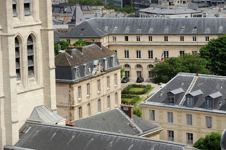 Jardins du pavillon Boncourt au-dessus du lycée Henri-IV