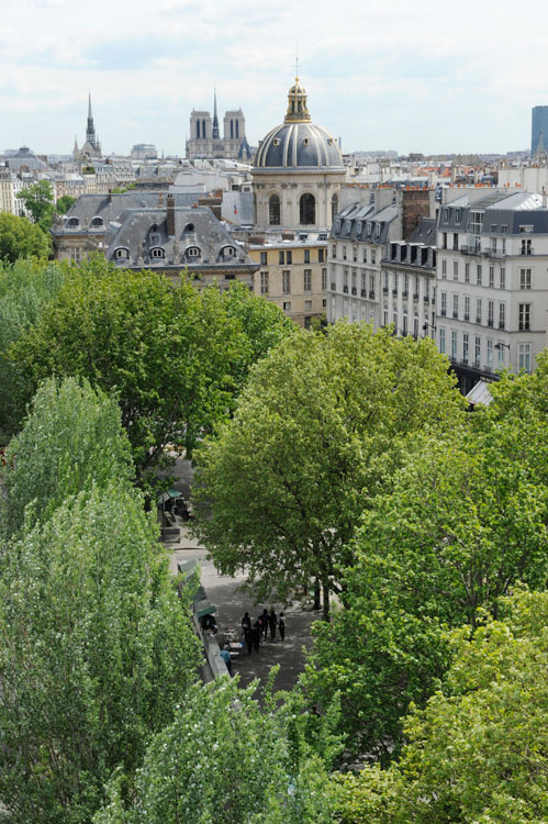 Le dôme de l'Institut et le quai Malaquais depuis le port des Saints-Pères