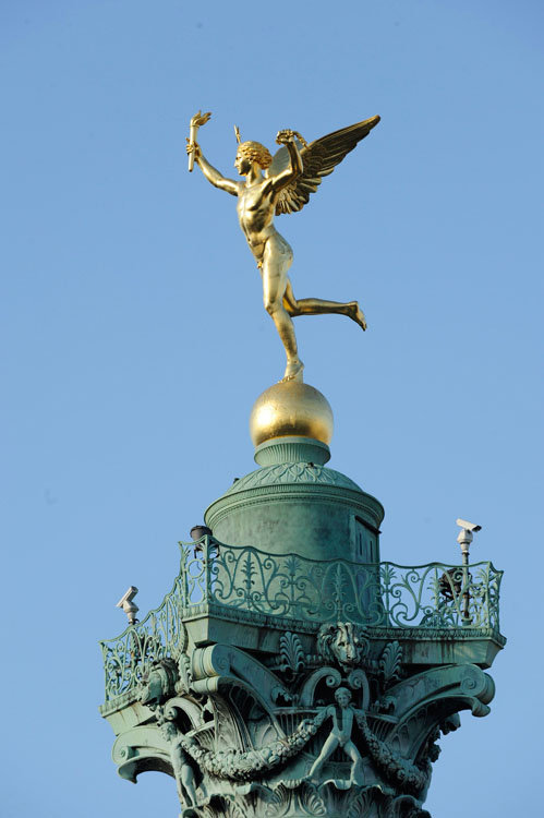 Statue : Le Génie de la Liberté depuis le boulevard Bourdon