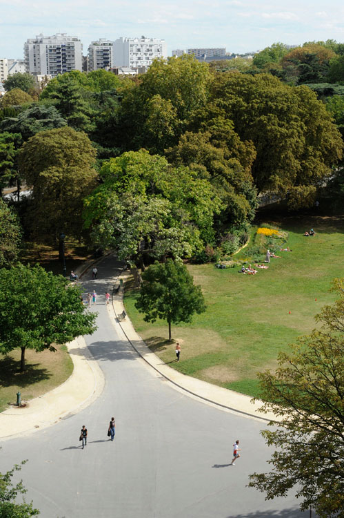 Le parc Montsouris depuis la rue Saint-Yves