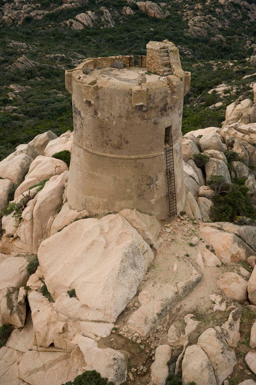 Tour génoise de Senetosa depuis l'est