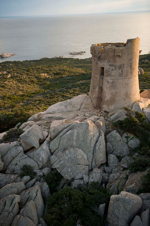 Tour génoise de Senetosa depuis le nord