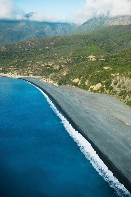 Plage de Nonza vers Porticciolo, depuis le sud