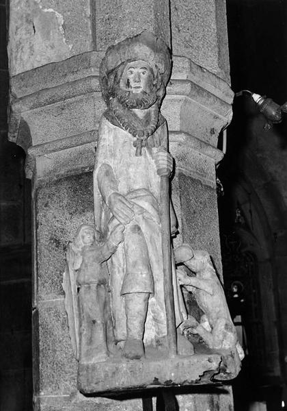 Groupe sculpté : saint Roch