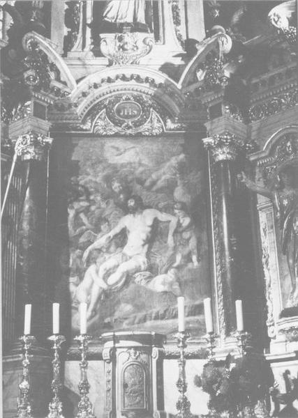 maître-autel, tableau : Trinité (la), vue générale - © Ministère de la Culture (France), Médiathèque du patrimoine et de la photographie (objets mobiliers), tous droits réservés