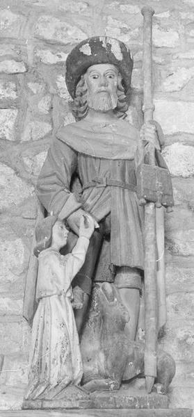 statue : saint Roch, vue générale