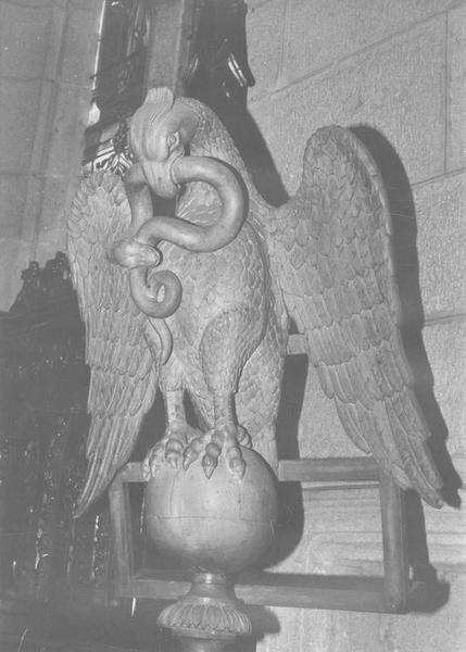 lutrin (aigle-lutrin), vue partielle - © Ministère de la Culture (France), Médiathèque du patrimoine et de la photographie (objets mobiliers), tous droits réservés
