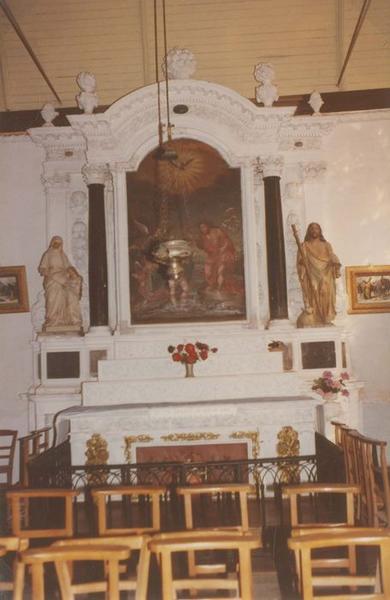 autel, retable, tableau : baptême du Christ (le), vue générale