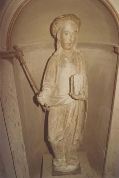 statue du retable sud : sainte Radegonde, vue générale