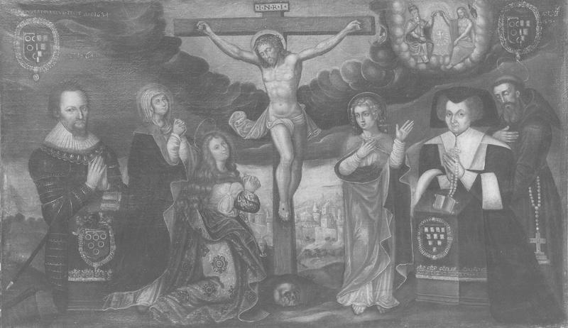 tableau : crucifixion avec les donateurs (la), vue générale