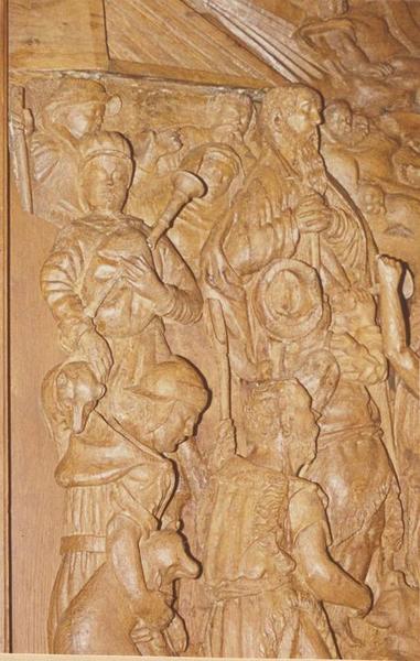 relief : adoration des mages (l'), détail