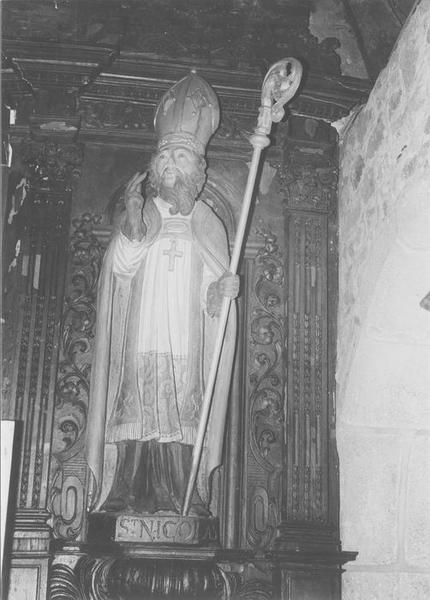 retable, statue : saint Nicolas, vue générale - © Ministère de la Culture (France), Médiathèque du patrimoine et de la photographie (objets mobiliers), tous droits réservés