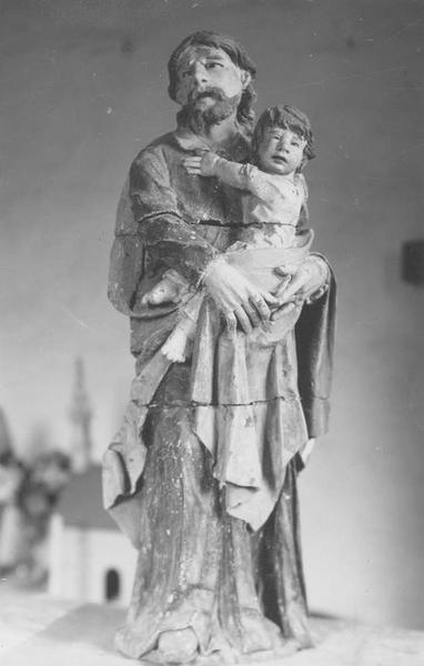 statue : saint Joseph et l'enfant, vue générale