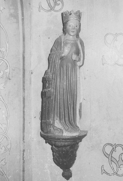 statue : sainte Barbe, vue générale