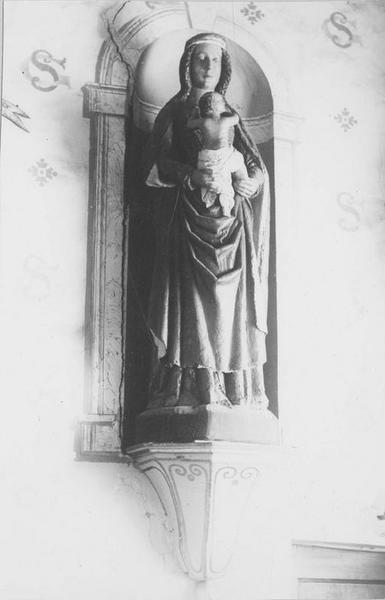 statue : Vierge à l'enfant, vue générale