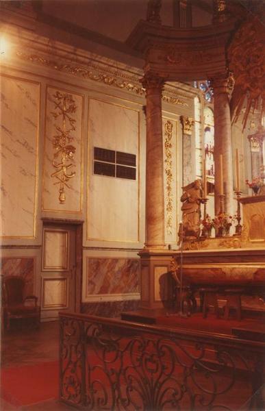 maître-autel, statue : ange adorateur, vue partielle
