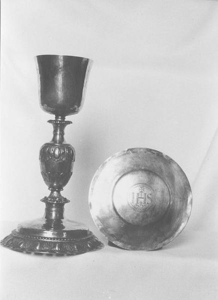 calice, patène, vue générale