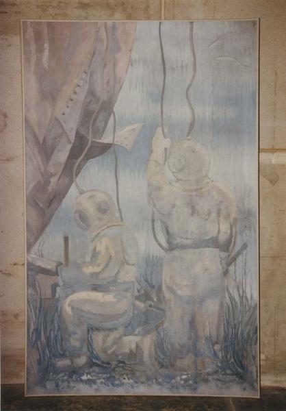 tableau : fonds marins, vue générale