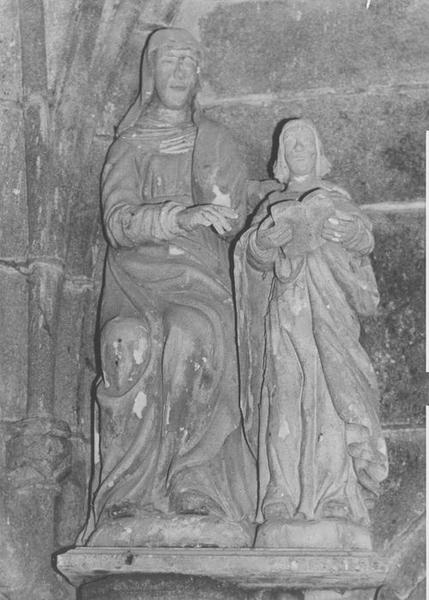 groupe sculpté : sainte Anne et la Vierge, vue générale