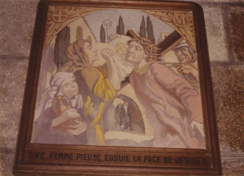 peinture monumentale : chemin de croix « Une femme pieuse essuie la face de Jésus », vue générale