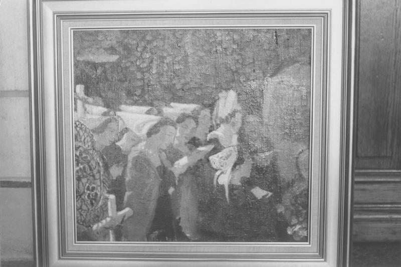 tableau : au tombeau de Charles le Goffic, vue générale - © Ministère de la Culture (France), Médiathèque du patrimoine et de la photographie (objets mobiliers), tous droits réservés