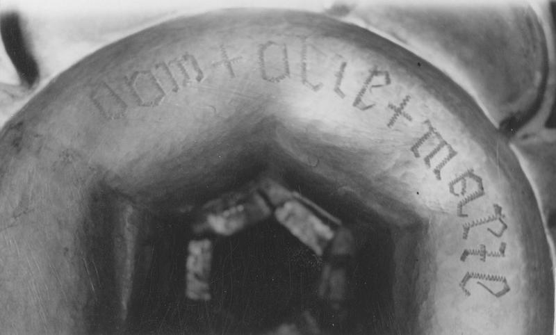 calice, détail de l'inscription