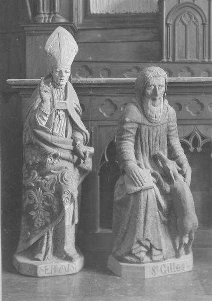 statues : saint Gilles, saint Servais, vue générale