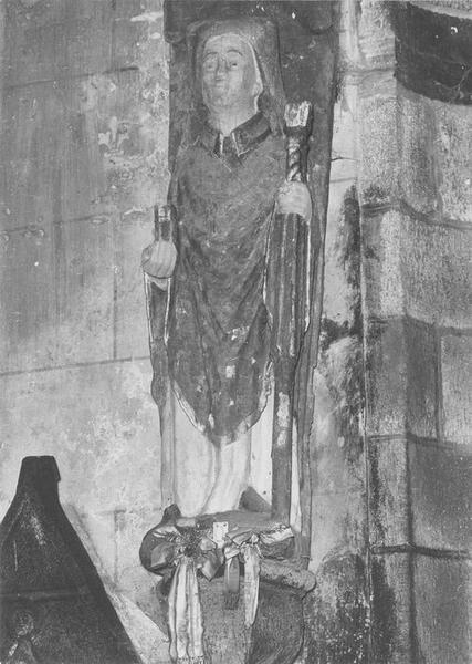 statue, dais de procession : saint Colomban, vue générale - © Ministère de la Culture (France), Médiathèque du patrimoine et de la photographie (objets mobiliers), tous droits réservés