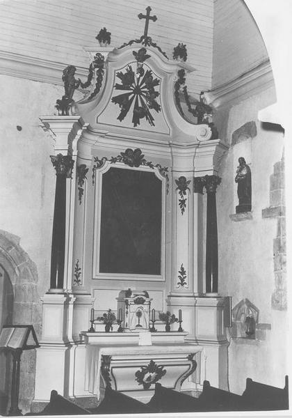 autel, retable, vue générale