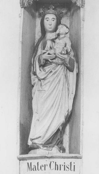 statue : Vierge à l'enfant, vue générale