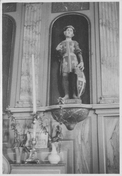 2 statues : saint Laurent, sainte Anne aieulle