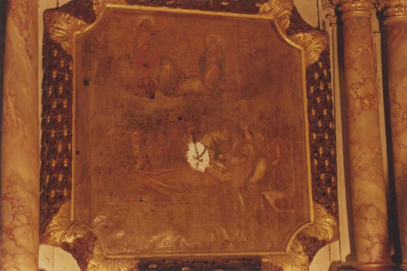 tableau du retable sud : extrême onction, vue générale