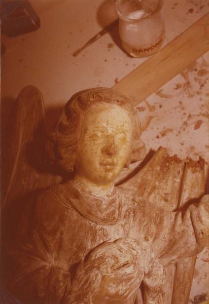 statues, niche : Arbre de Jessé, Vierge à l'Enfant, détail