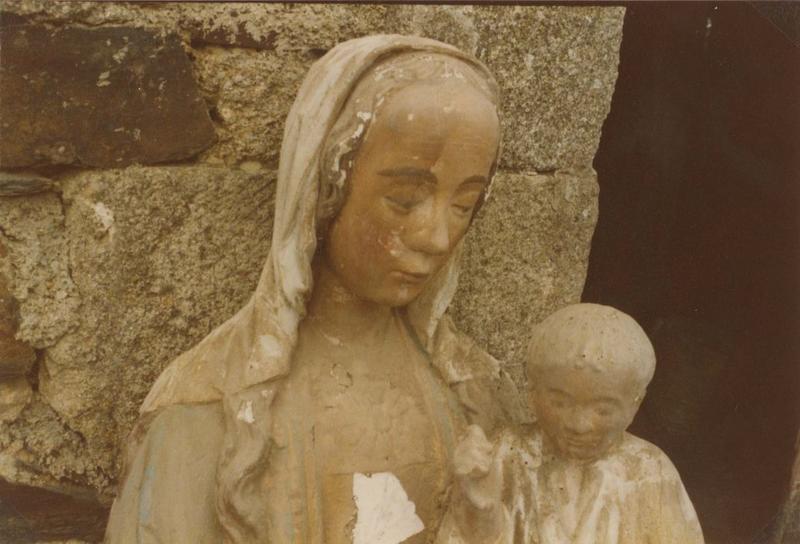 statues, niche : Arbre de Jessé, Vierge à l'Enfant, détail