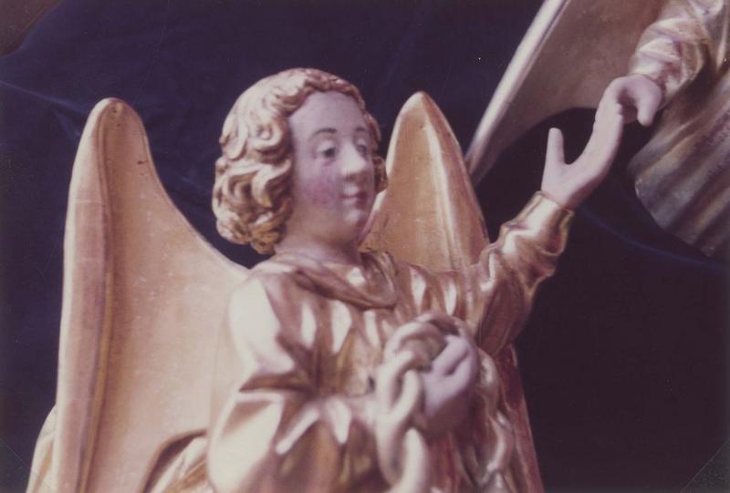 statues, niche : Arbre de Jessé, Vierge à l'Enfant, détail