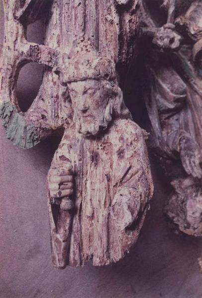 statues, niche : Arbre de Jessé, Vierge à l'Enfant, détail