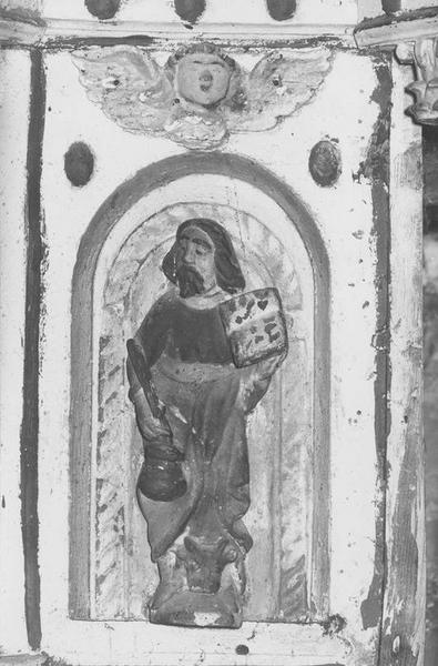 tabernacle du maître-autel, détail - © Ministère de la Culture (France), Archives départementales des Côtes-d’Armor, Conservation des antiquités et des objets d’art – Tous droits réservés