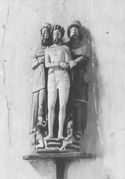 groupe sculpté : flagellation (la), vue générale - © Ministère de la Culture (France), Médiathèque du patrimoine et de la photographie (objets mobiliers), tous droits réservés