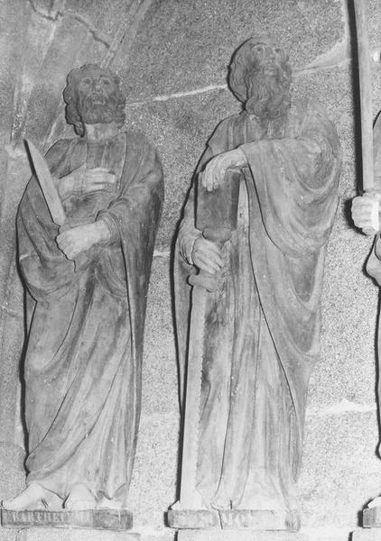 statues : apôtres Simon et Barthélemy, vue générale