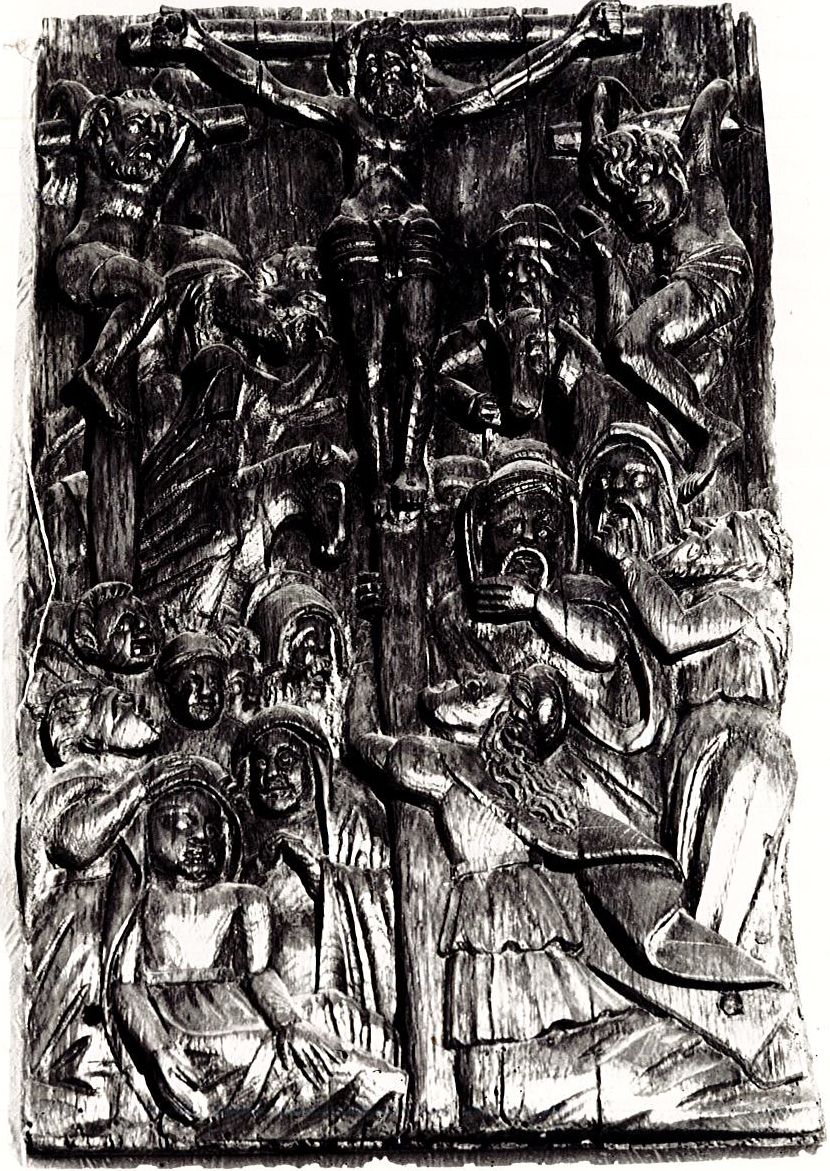 relief (panneau) : Crucifixion, vue générale