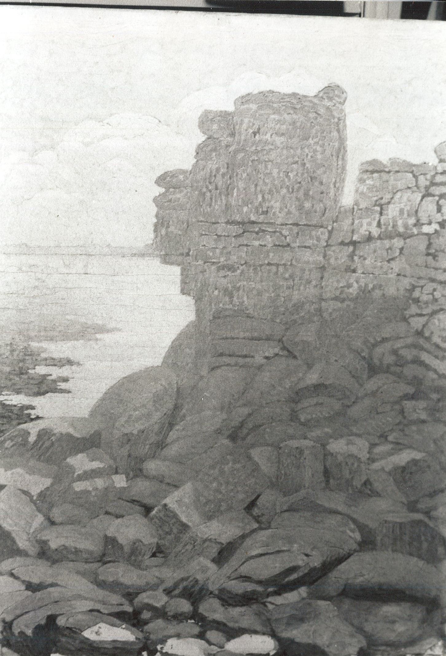 tableau : Vue de la côte Beg Roan ou Pors ar Stren n°1, vue générale - © Ministère de la Culture (France), Médiathèque du patrimoine et de la photographie, diffusion RMN-GP