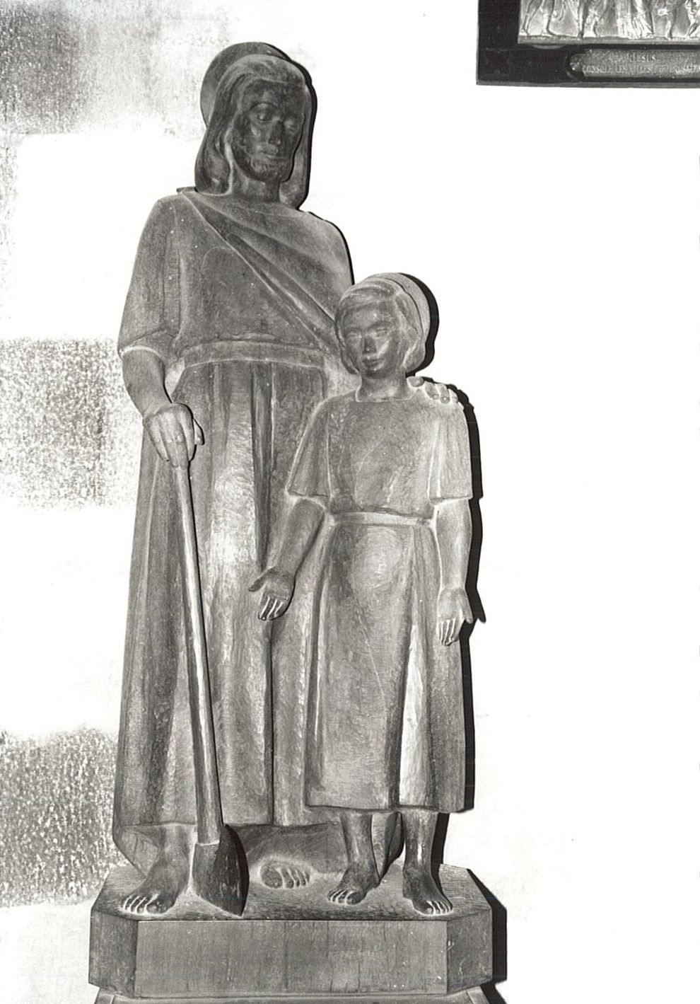 groupe sculpté : Saint Joseph et Jésus adolescent, vue générale