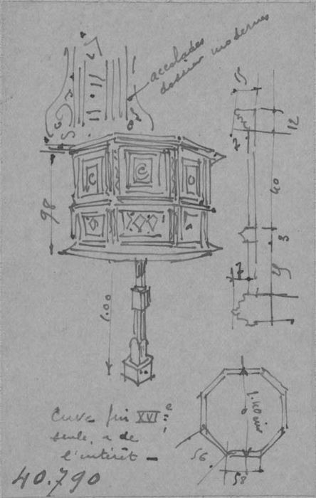 chaire à prêcher, détails