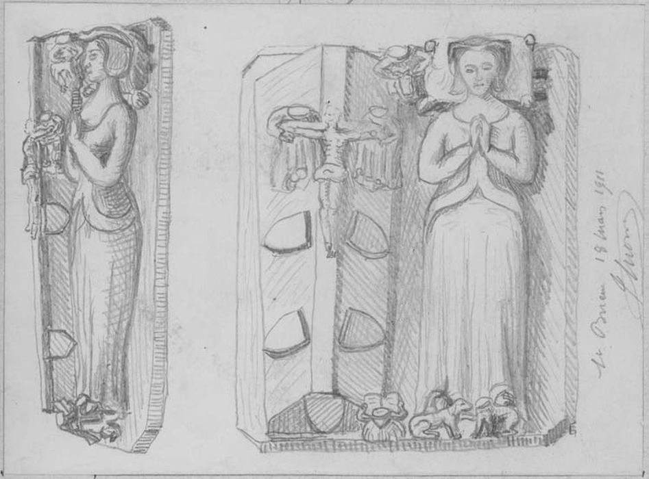 tombeau de Guillaume de Goudelin, vicomte de Plehevel, et de Marie, dame de Portztrévenon, sa femme, vue générale