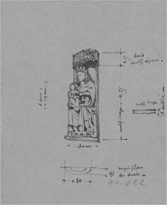 statue : Vierge à l'Enfant, vue générale