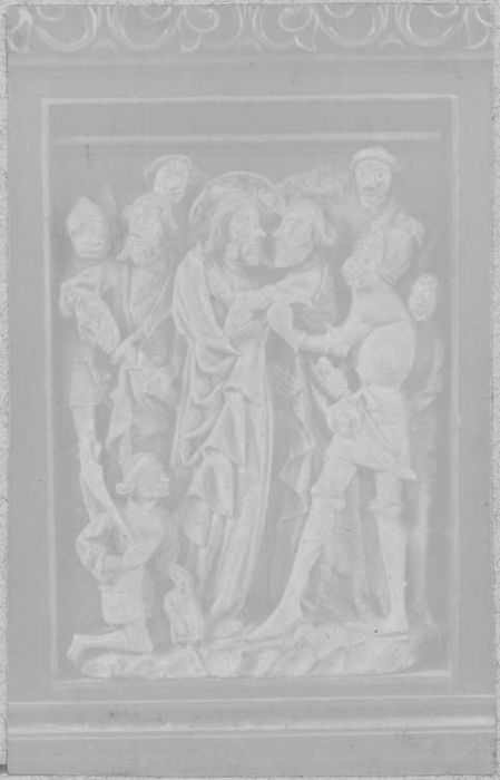 bas-relief : le Baiser de Judas, vue générale