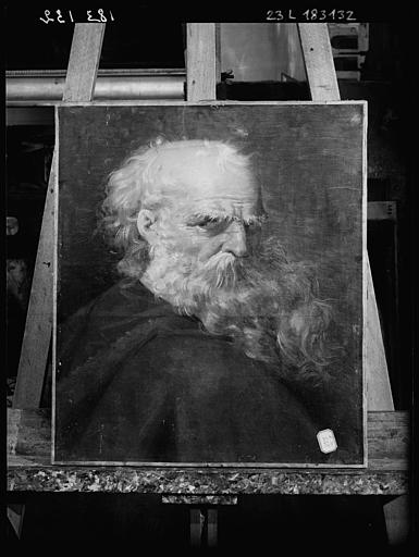 Peinture : Portrait de vieil homme barbu