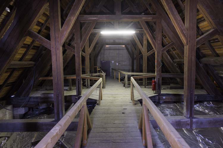 Comble sud, vue vers la croisée du transept